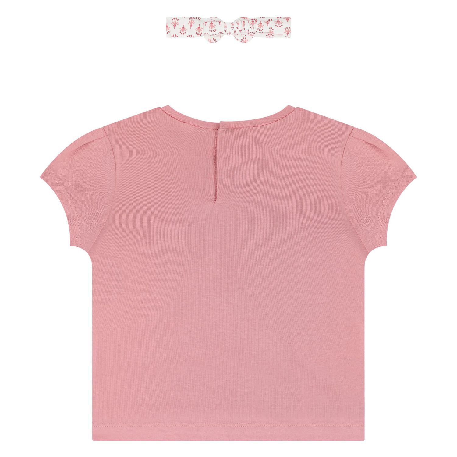 Younger Girls Pink & White T-Shirt & Headband Set, 2, hi-res image number null