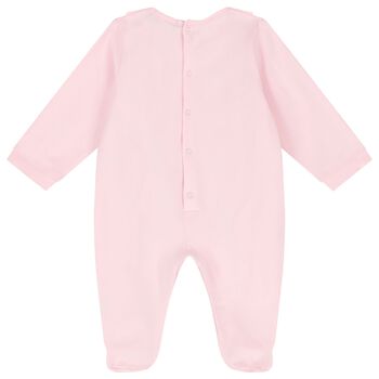 Baby Girls Pink Ruffled Babygrow