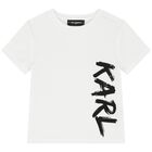 Boys White Logo T-Shirt, 2, hi-res