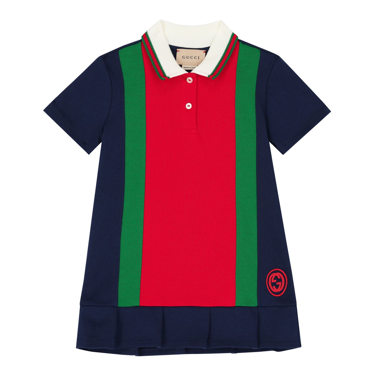 Baby Girls Navy & Red Logo Polo Dress, 2, hi-res image number null