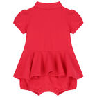 فستان رومبير بنات بالشعار باللون الزهرى, 1, hi-res