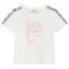 Girls Ivory Logo T-Shirt, 1, hi-res