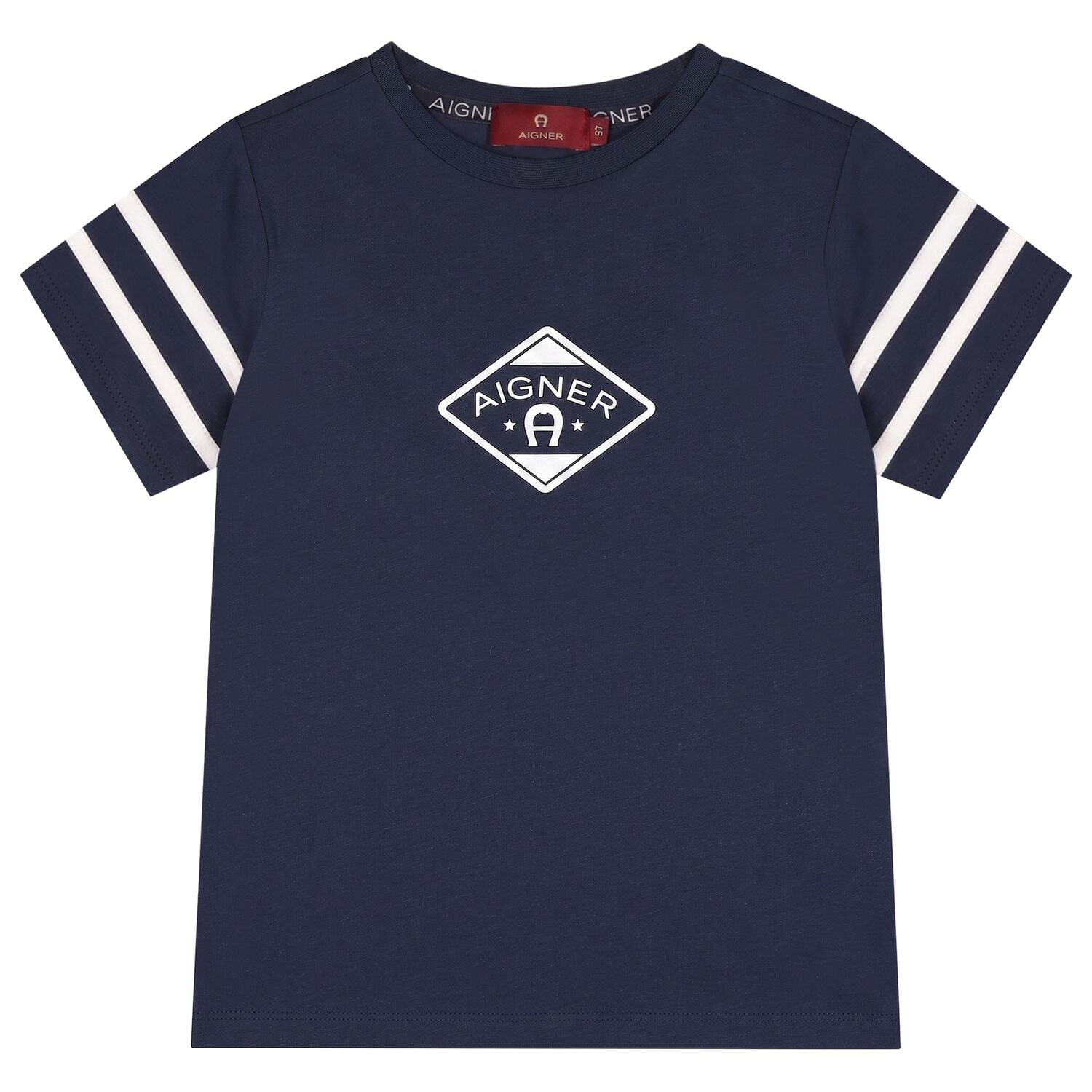 Boys Navy Blue Logo T-Shirt, 3, hi-res