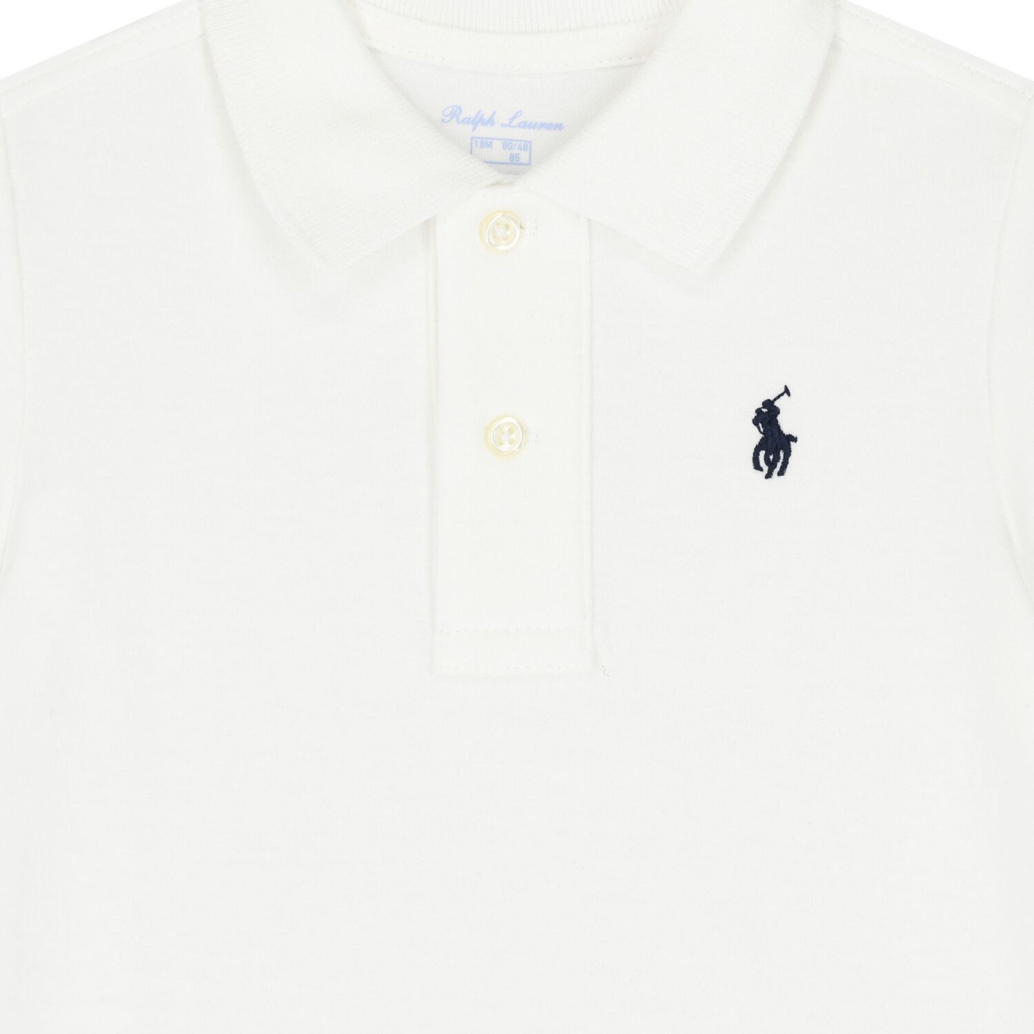 Baby Boys White Logo Polo Shirt, 1, hi-res image number null
