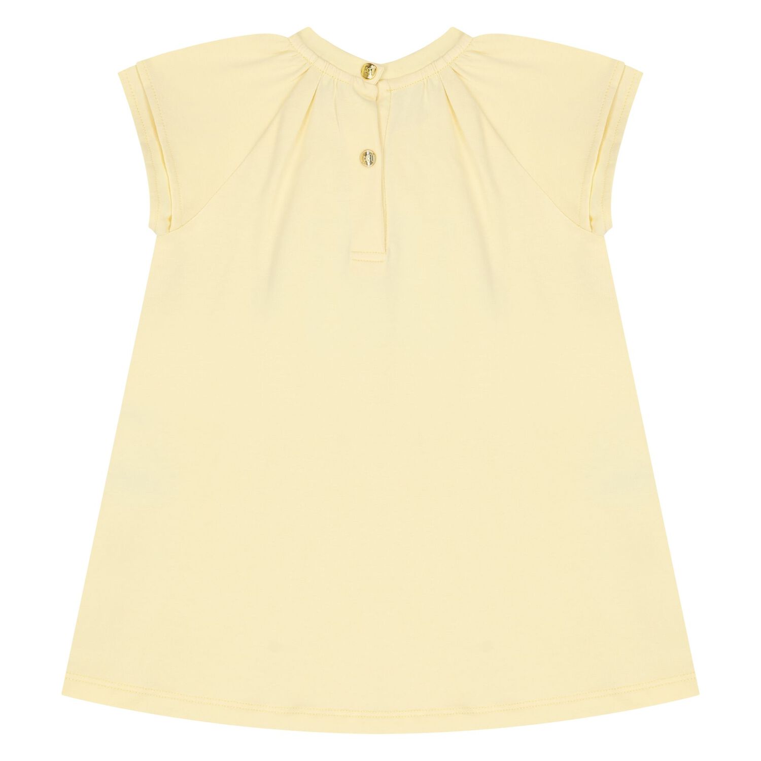 Younger Girls Yellow Logo Dress, 1, hi-res