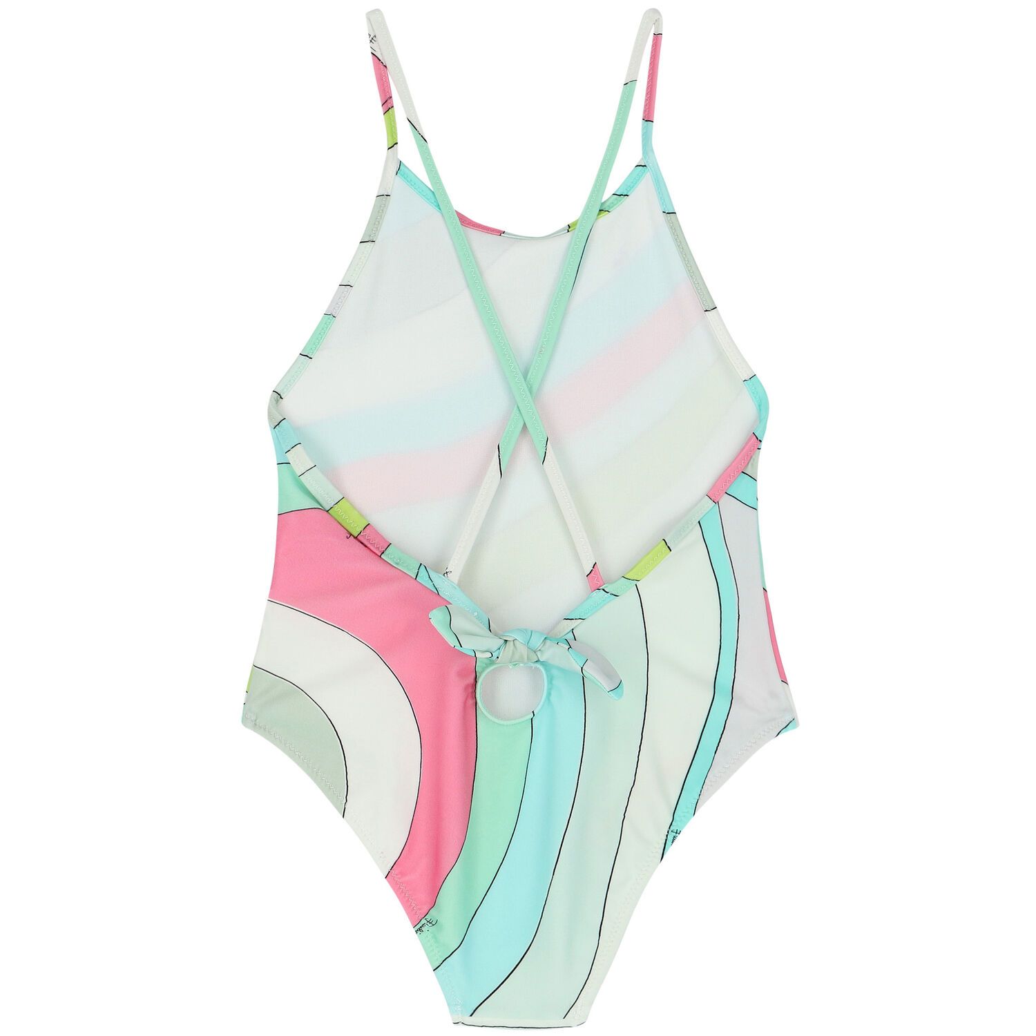 Girls Multi-Coloured Iride Pastel Swimsuit, 1, hi-res image number null