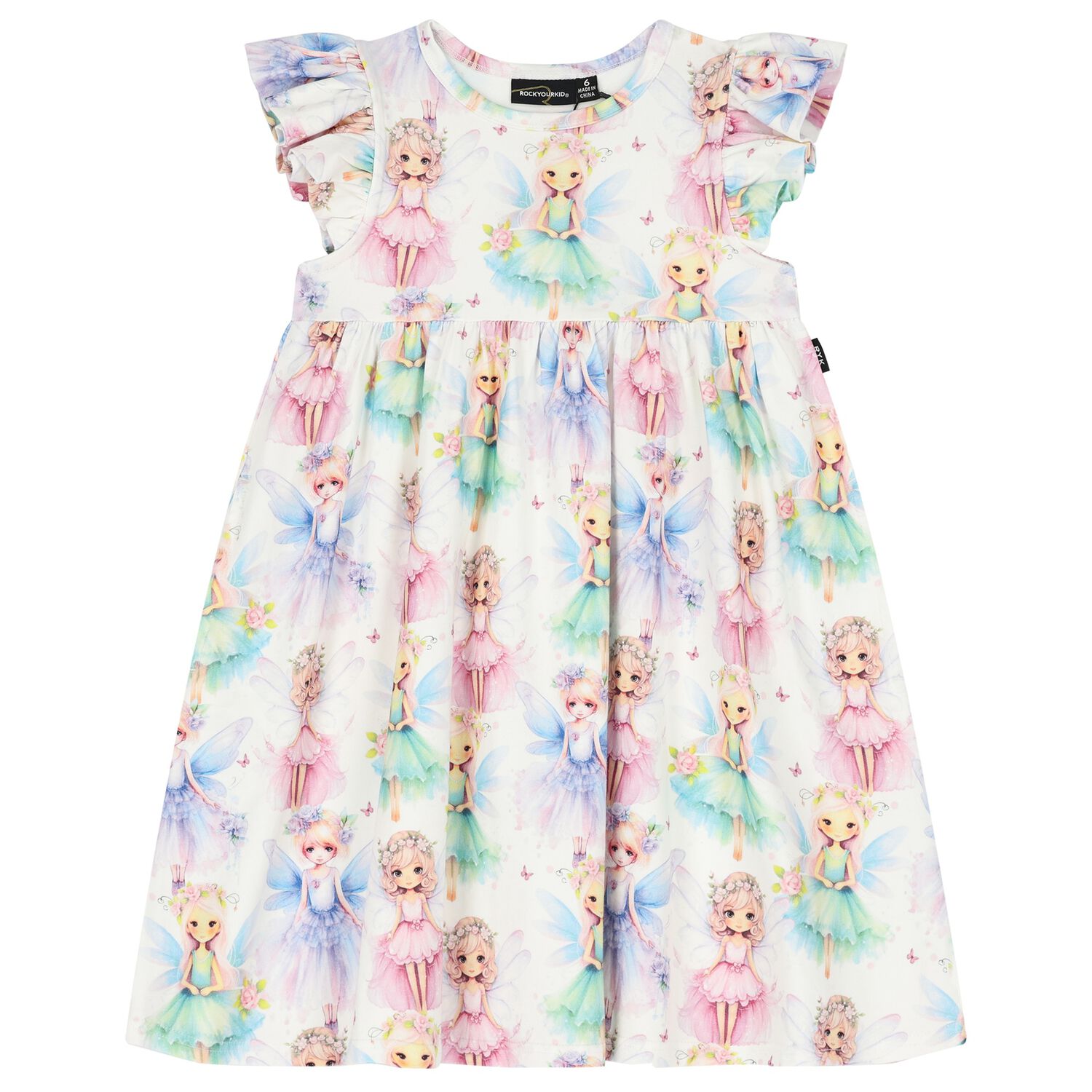 Girls Ivory Fairy Dress, 1, hi-res
