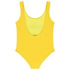 Girls Yellow Teddy Bear Logo Swimsuit, 3, hi-res