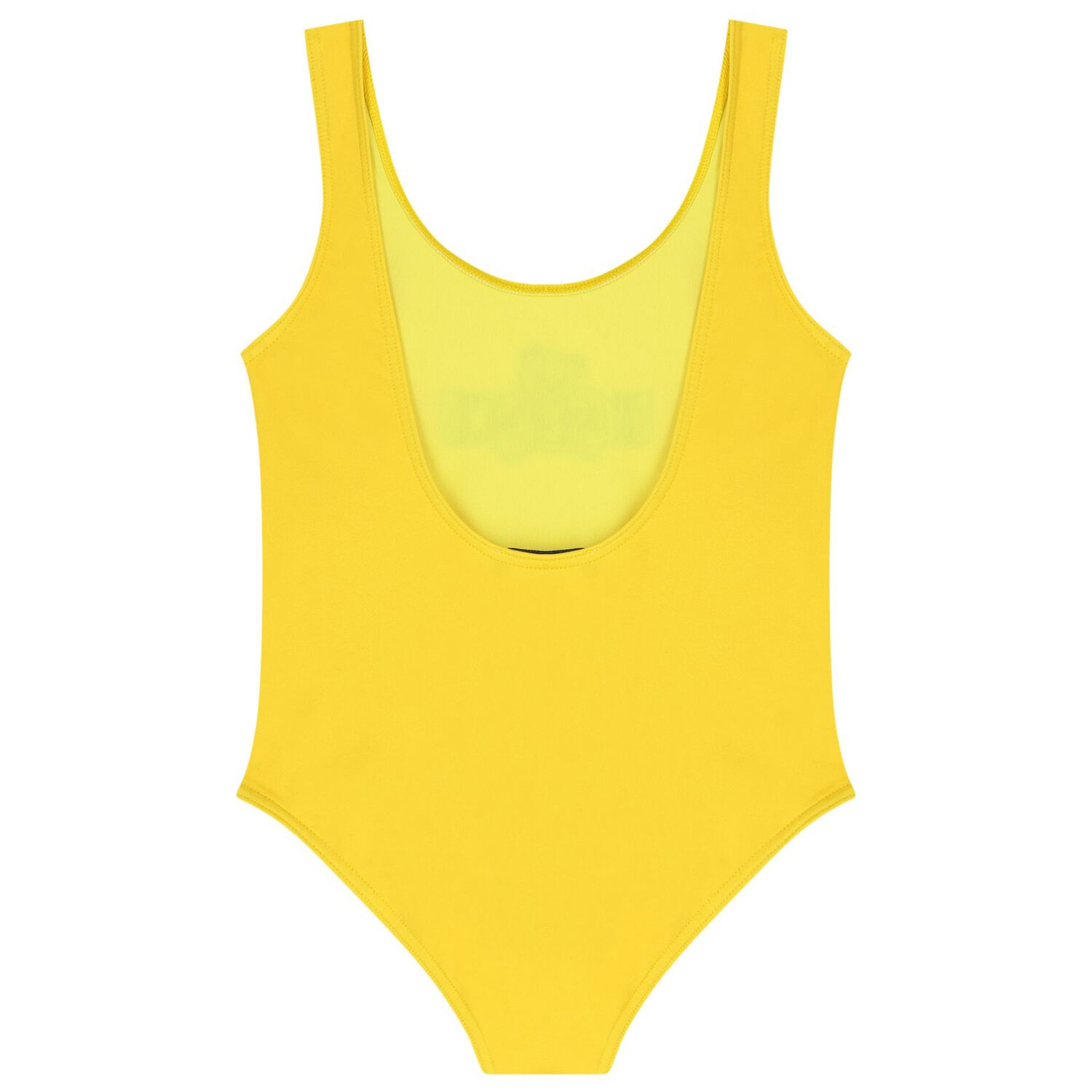 Girls Yellow Teddy Bear Logo Swimsuit, 3, hi-res