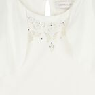 طقم تنورة بنات بطبعة الزهور باللون البيج والعاجي, 1, hi-res