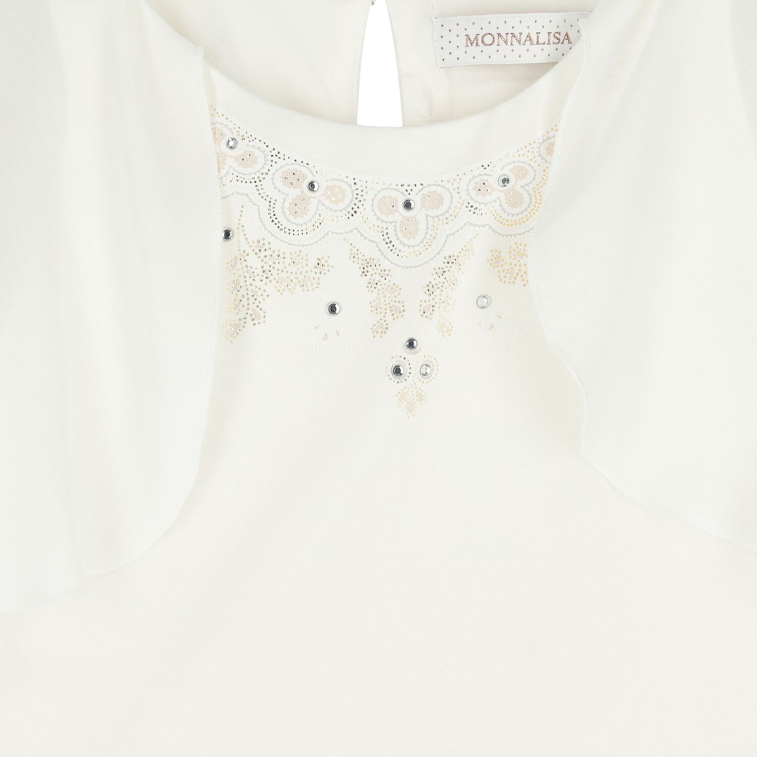 طقم تنورة بنات بطبعة الزهور باللون البيج والعاجي, 1, hi-res