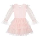 Girls Pink Embellished Tulle Dress, 1, hi-res
