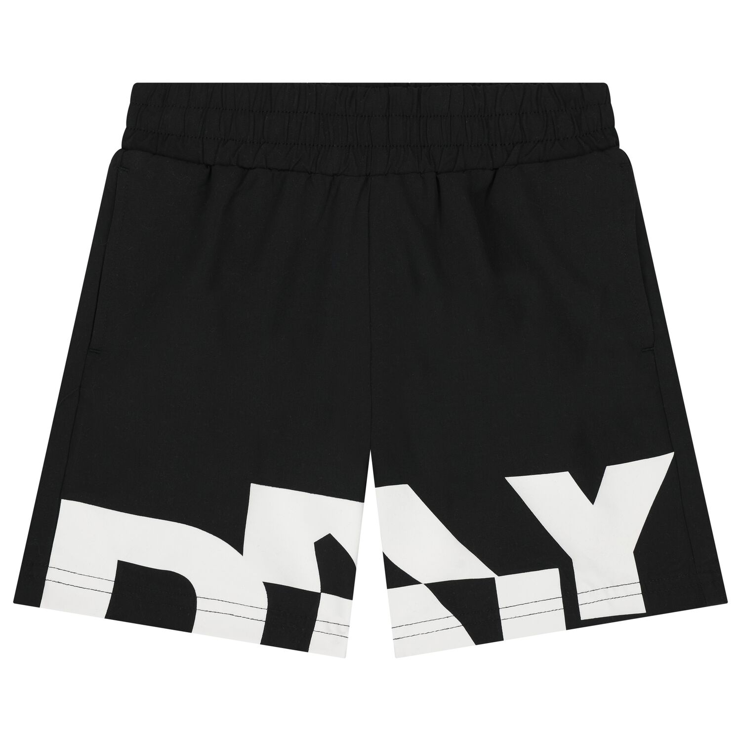 Boys Black Logo Swim Shorts, 1, hi-res image number null