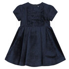 Girls Navy Blue Sparkle Dress, 2, hi-res
