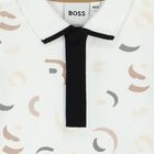 Baby Boys White & Black Logo Polo Romper, 1, hi-res