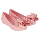 Girls Pink Bow Jelly Shoes, 1, hi-res