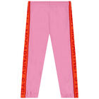 Girls Pink Logo Joggers, 1, hi-res
