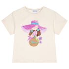 Girls Ivory & Lilac Shorts Set, 3, hi-res