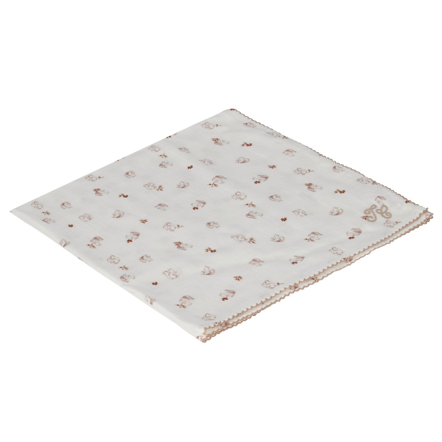 Ivory & Pink Squirrel Blanket, 2, hi-res