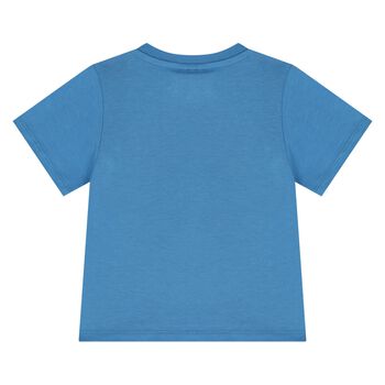 Younger Boys Blue Logo T-Shirt