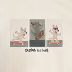 بلوزة بأكمام طويلة بتصميم جراء عاجية للأولاد الصغار, 2, hi-res