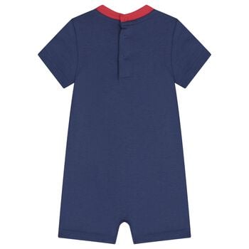 رومبير أطفال بطبعة الدب بولو باللون الكحلي للأولاد