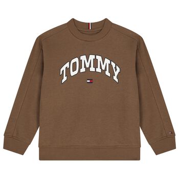 Boys Brown Logo Sweatshirt