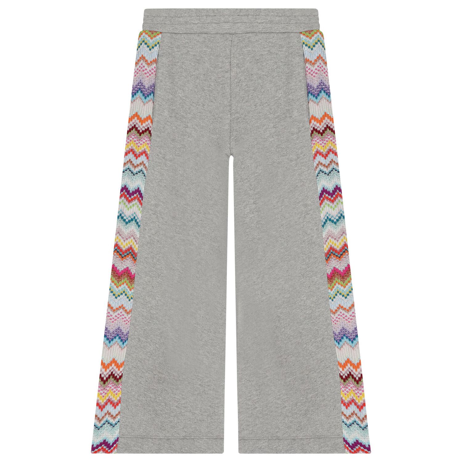 Girls Grey Zigzag Glittery Trousers, 1, hi-res