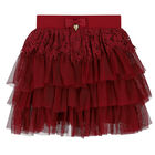 Girls Red Lace & Tulle Skirt, 2, hi-res