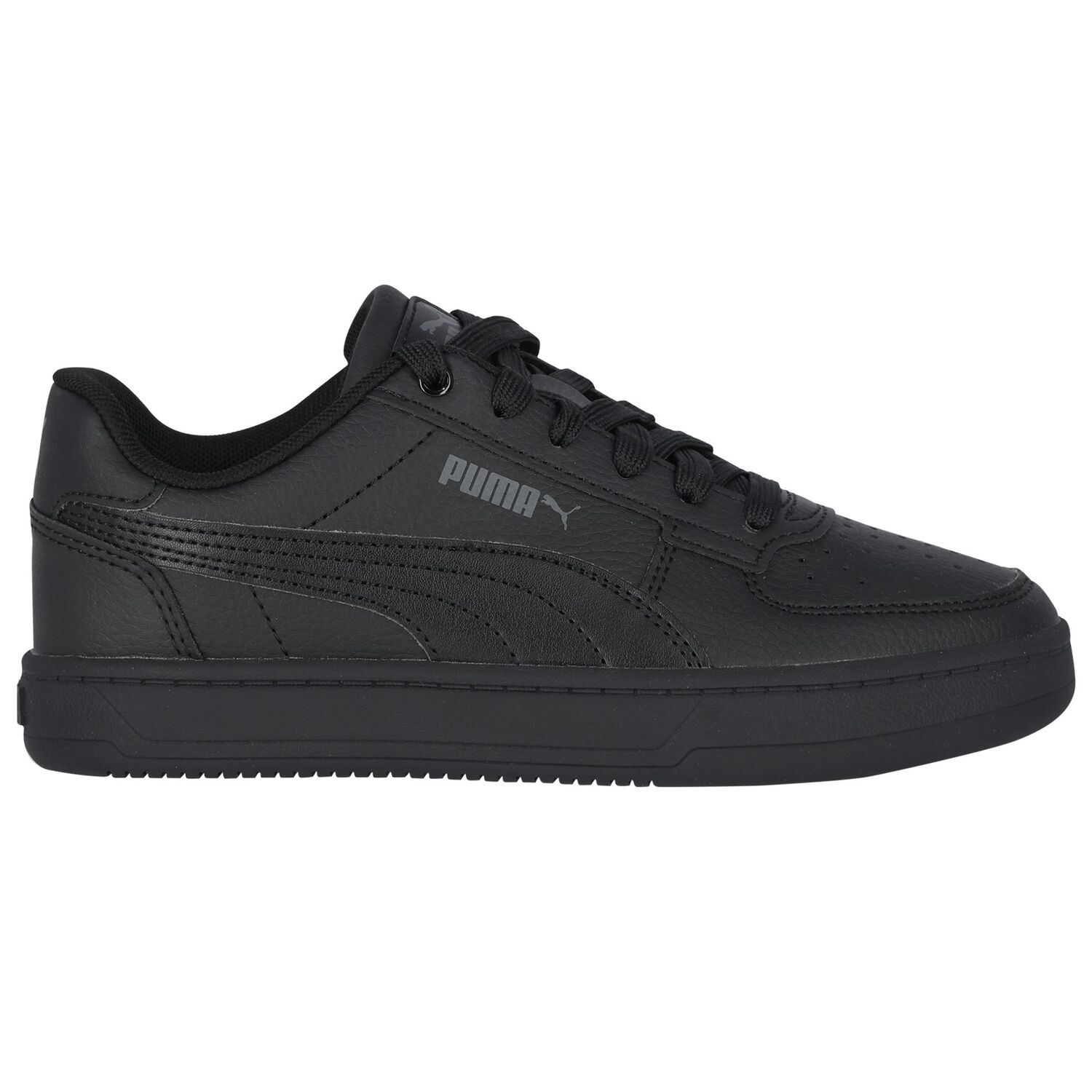 Black Logo Leather Trainers, 1, hi-res image number null