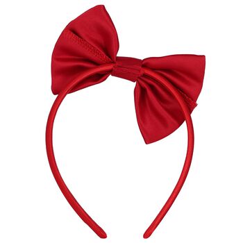 Girls Red & White Bow Pleated Skirt