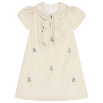 Girls Gold Embellished Gold Dress 