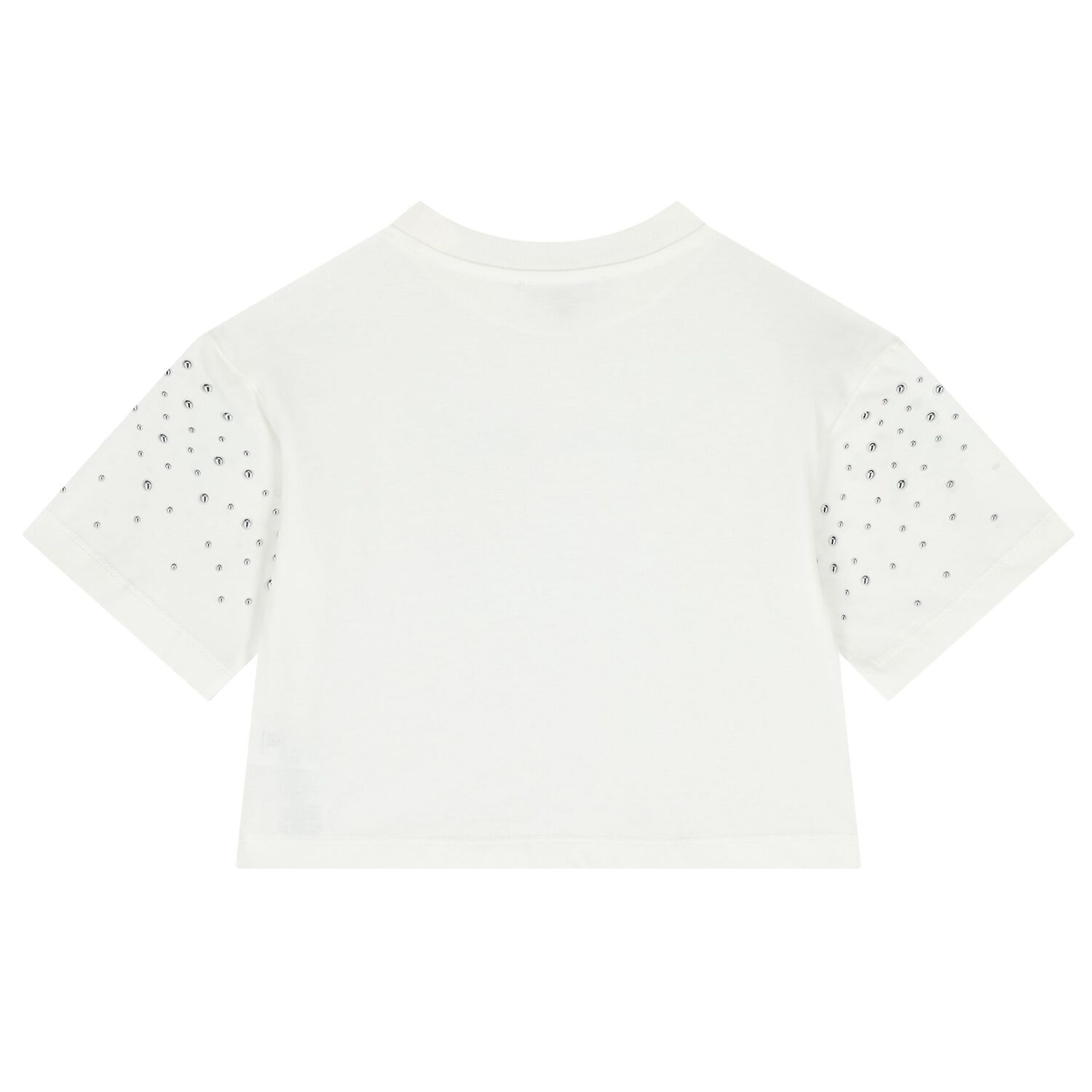 Girls White Logo T-Shirt, 1, hi-res