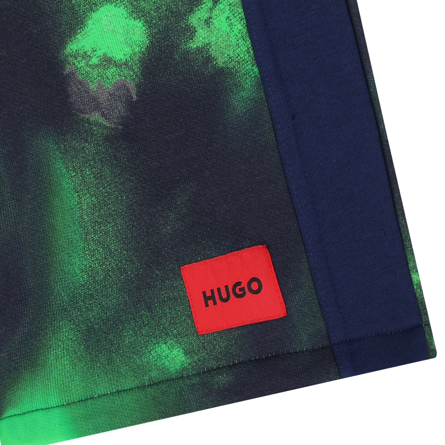 شورت بشعار باللون الكحلي والأخضر للأولاد, 1, hi-res image number null