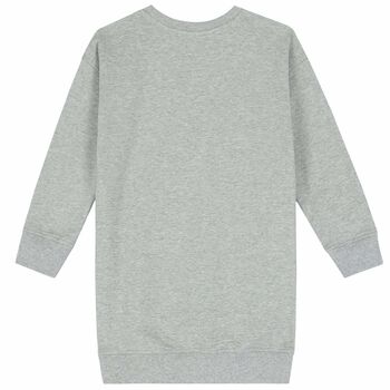 Girls Grey Teddy Logo Dress