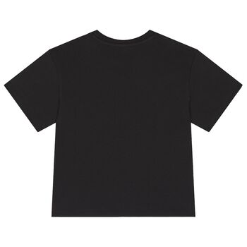 Boys Black Logo Tiger T-Shirt
