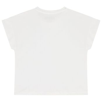 Girls White Logo T-Shirt