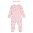 Baby Girls Pink Blossom Babygrow Set, 1, hi-res