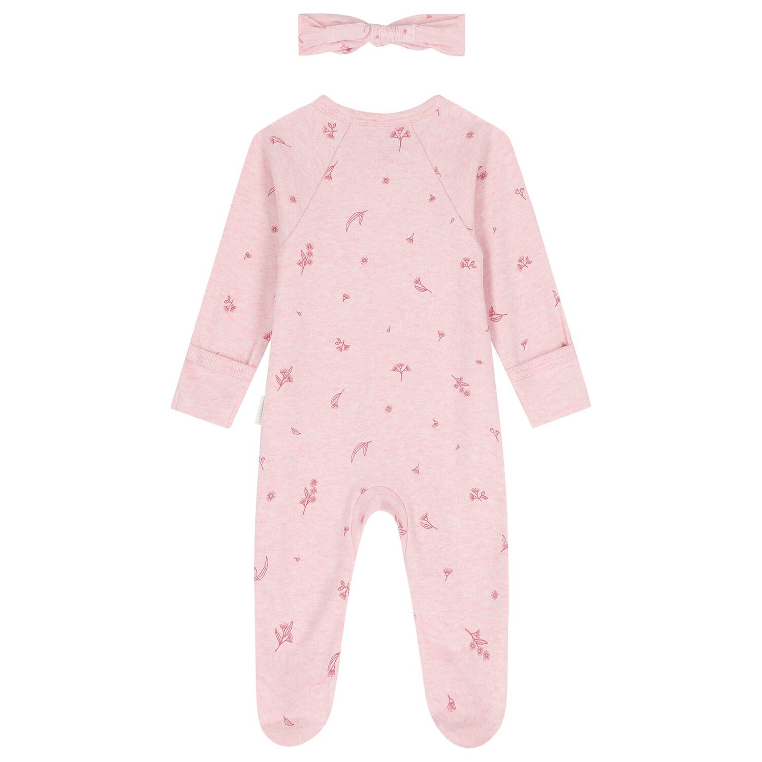 Baby Girls Pink Blossom Babygrow Set, 1, hi-res