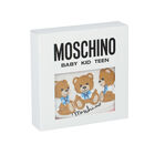 طقم قبعة ومريلة بشعار تيدي باللون الوردي والعاجي, 1, hi-res