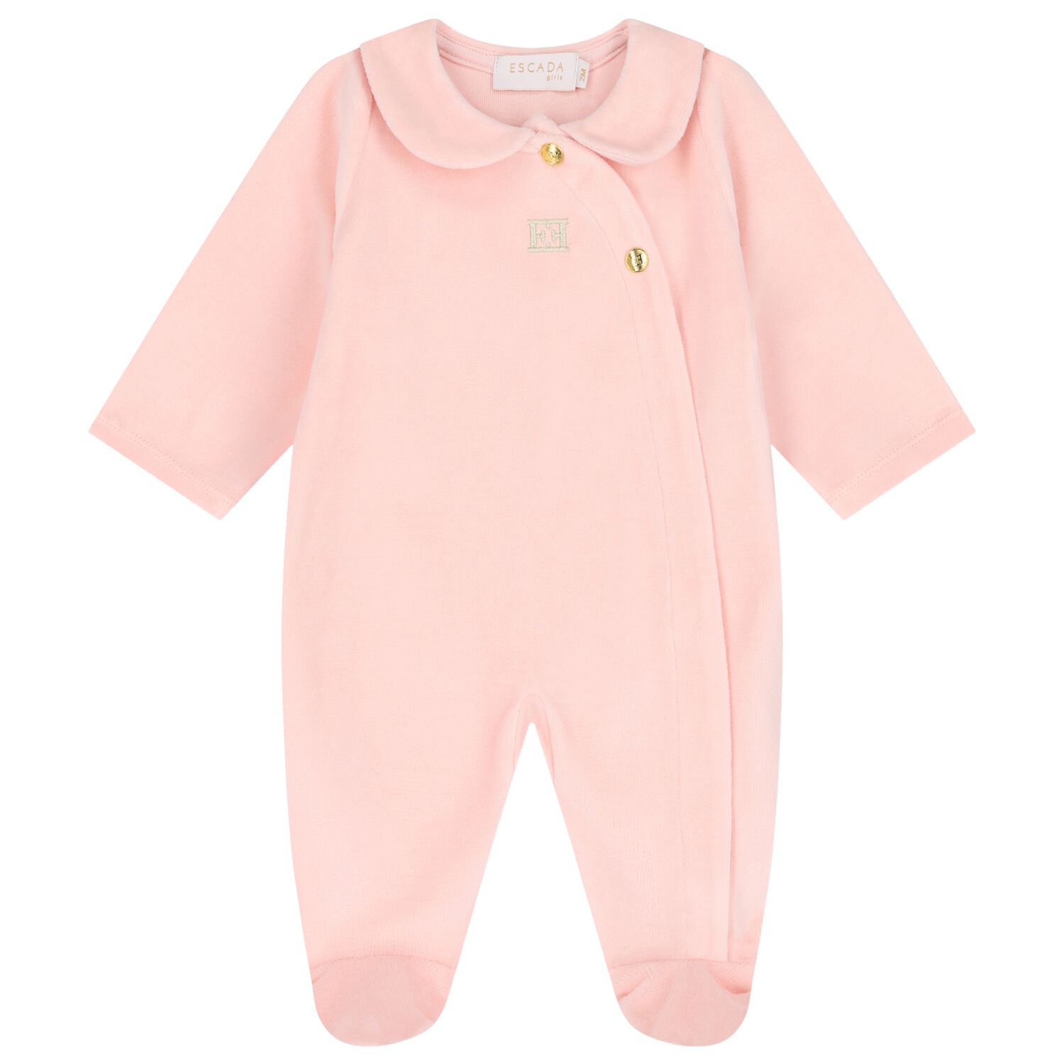 Baby Girls Pink Logo Babygrow, 2, hi-res