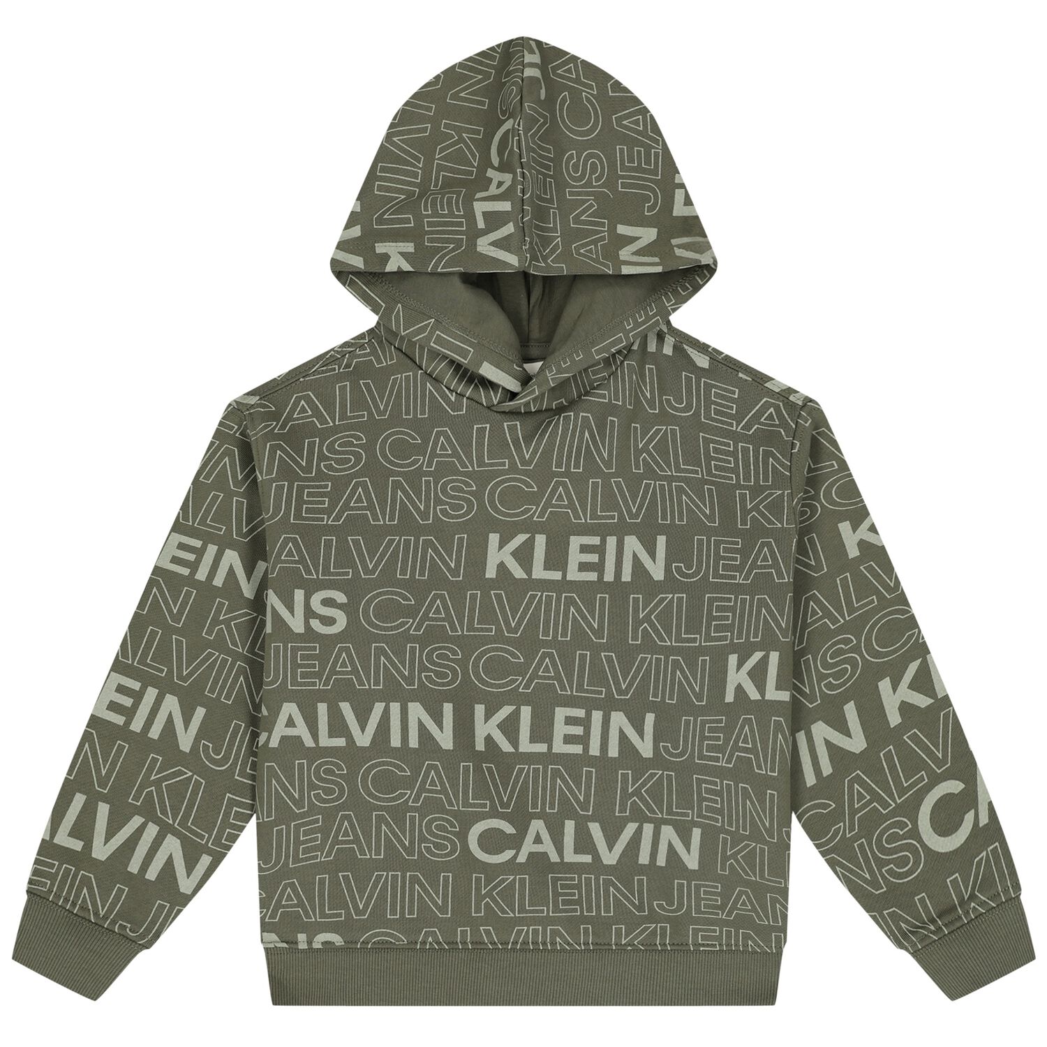 Boys Green Logo Hooded Top, 1, hi-res image number null