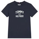 Boys Navy Blue Logo T-Shirt, 1, hi-res