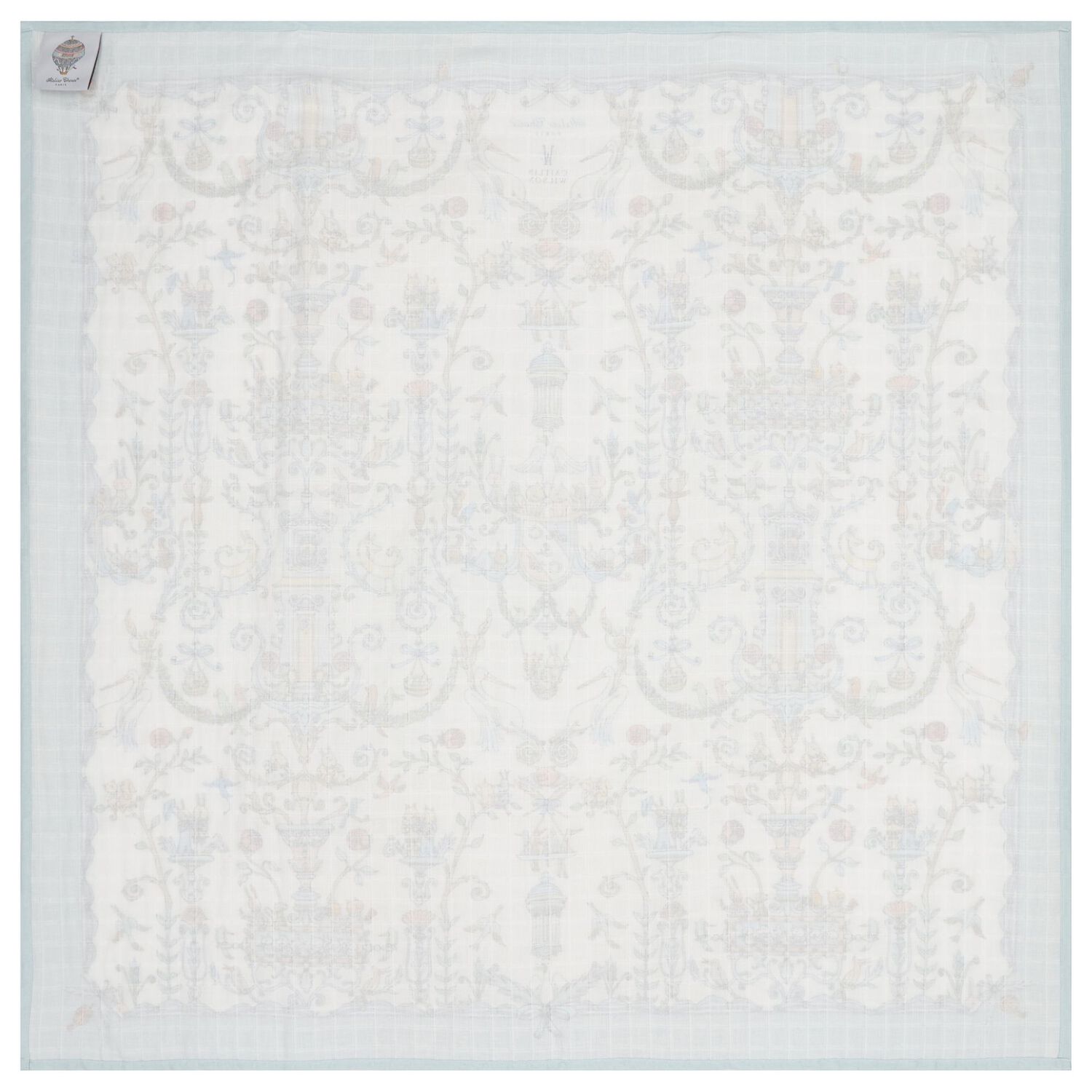 طقم هدايا لفافة ومريلة للأولاد تويل دى جوى باللون الابيض والازرق , 1, hi-res