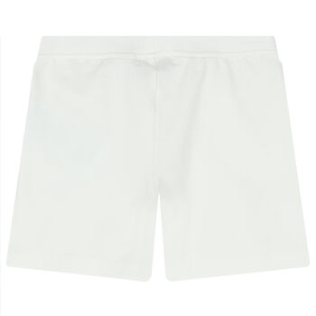 White Logo Shorts