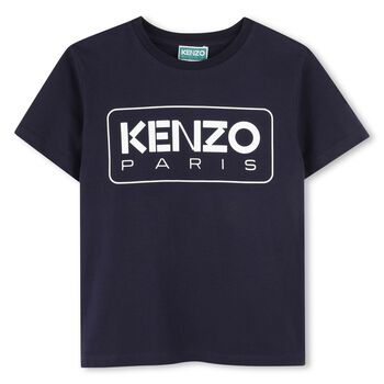 Boys Navy Blue Logo T-Shirt
