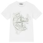 Boys White Logo T-Shirt, 1, hi-res