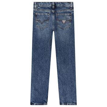 Boys Blue Logo Denim Jeans