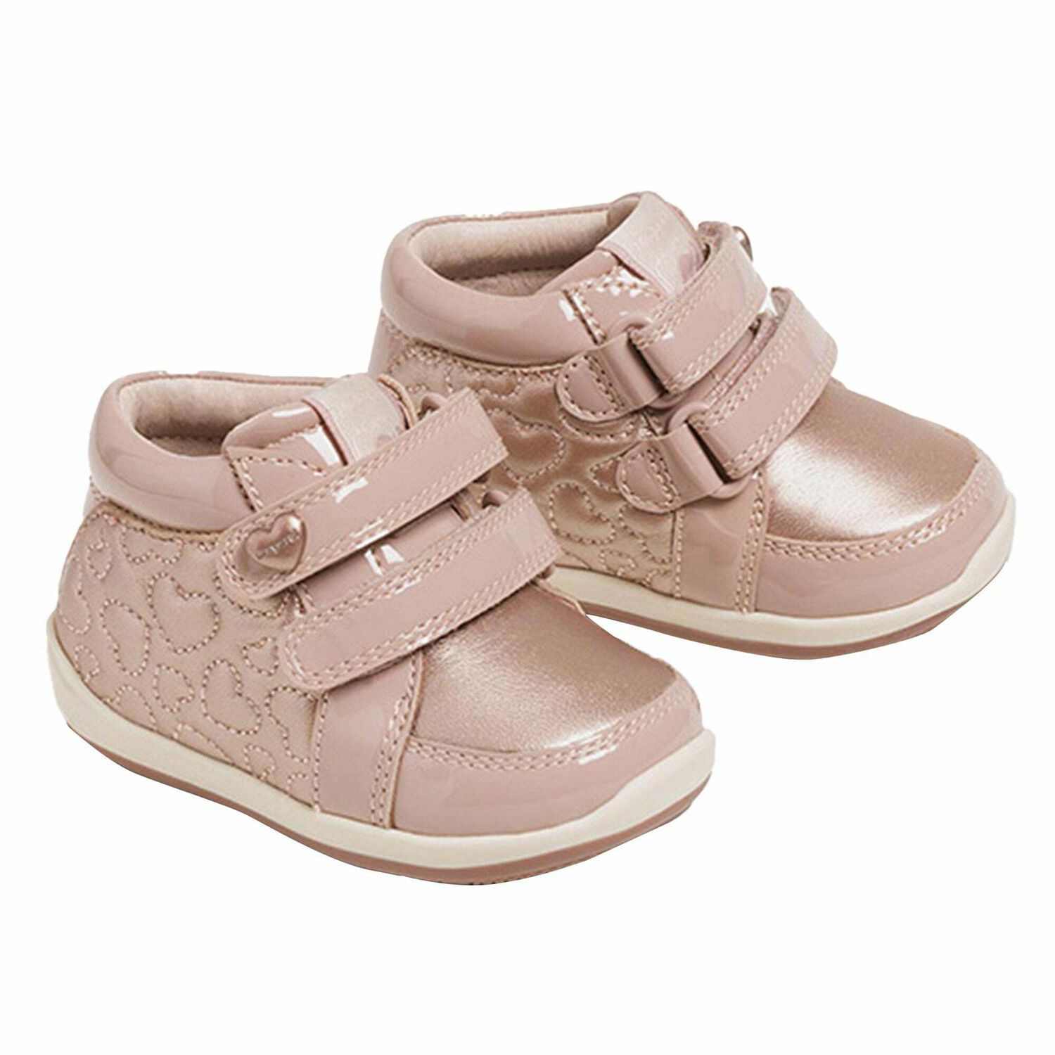 Girls Pink First Walker Shoes, 1, hi-res
