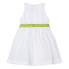 فستان بنات بطبعة الزهور باللون الأبيض, 1, hi-res